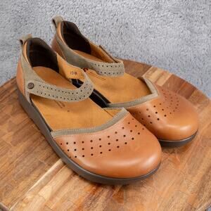 SAS Women Eden Leather Clogs Mary Jane Platform Leather Shoes **READ**